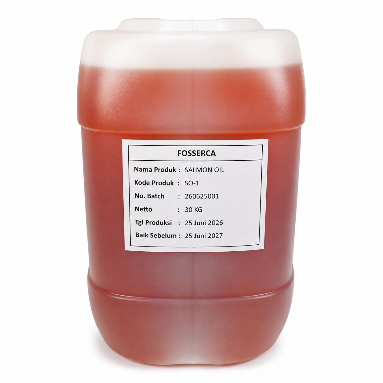 Salmon oil 30 KG untuk bahan baku pet food - Fosserca